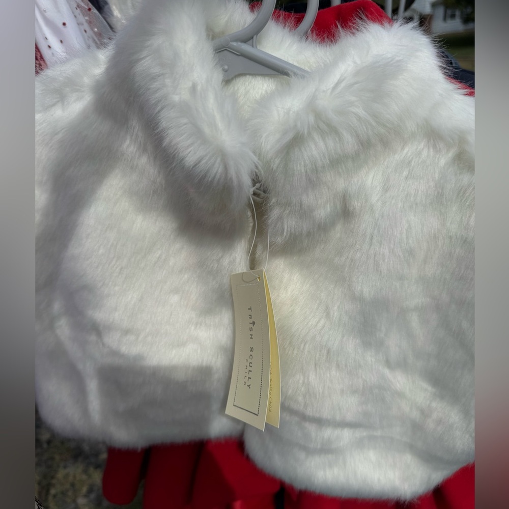 White Faux Fur Kids Cape
